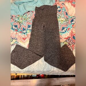 Aerie Charcoal Wide Leg Knit Pants